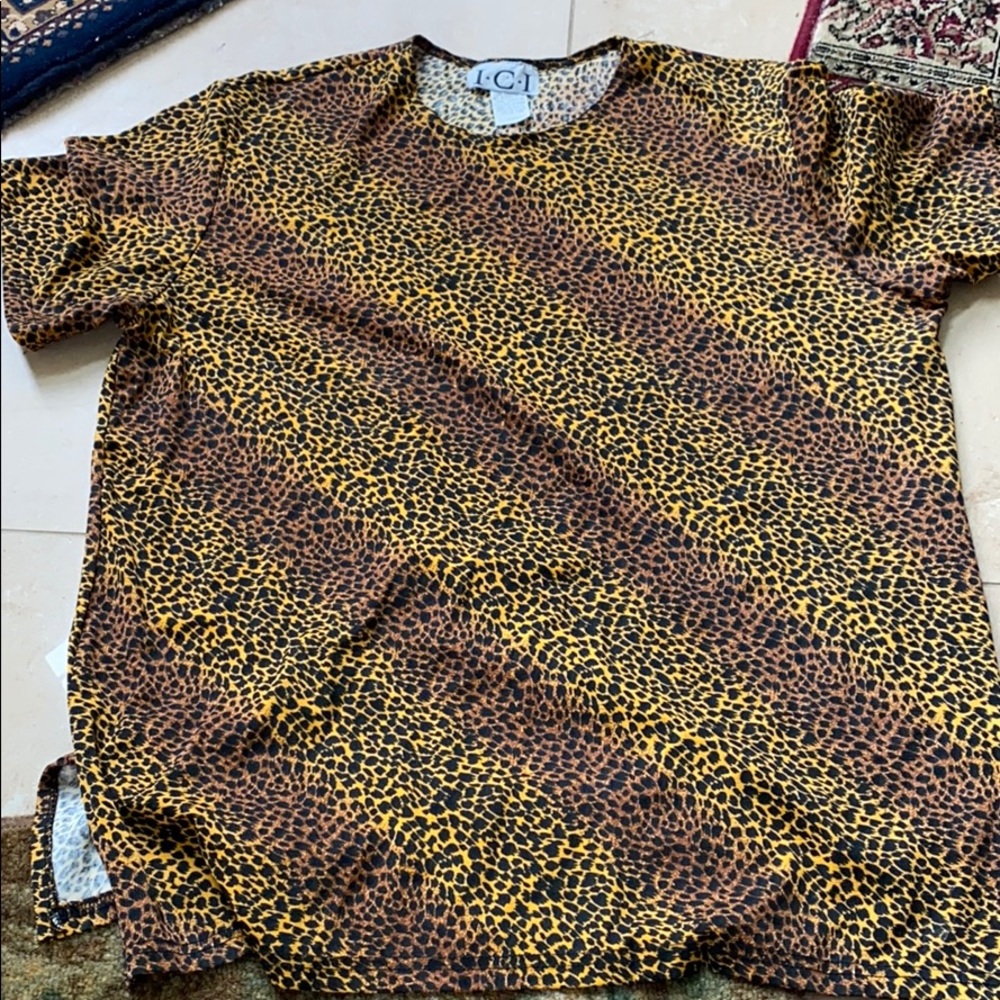cheetah print top stretchy